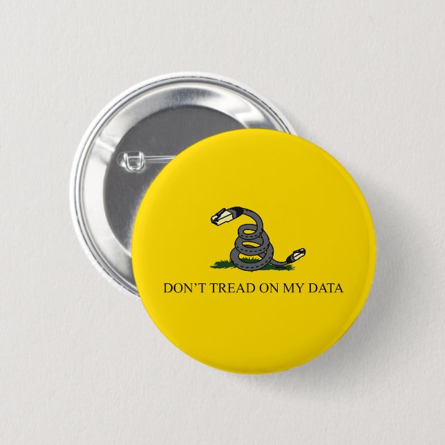 Badge Rond 5 Cm Ne piétinez pas sur mon drapeau de Gadsden parodia (Devant & derrière)