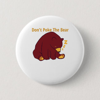 Badge Rond 5 Cm Ne poke pas l'ours - papa ours design