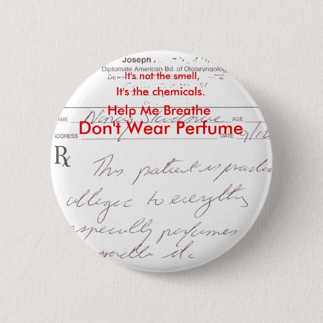 Badge Rond 5 Cm Ne portez pas le parfum (Devant)