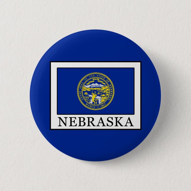 Badge Rond 5 Cm Nebraska (Devant)