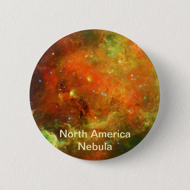 Badge Rond 5 Cm Nebula Amérique du Nord (Devant)