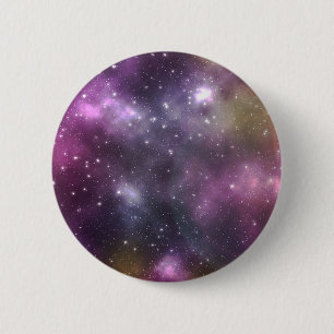 Badge Rond 5 Cm Nebula Cool colorée et étoiles dans l'espace