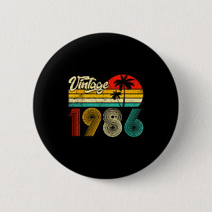 Badge Rond 5 Cm Née en 1986 Vintage 40 ans drôle 40e anniversaire 