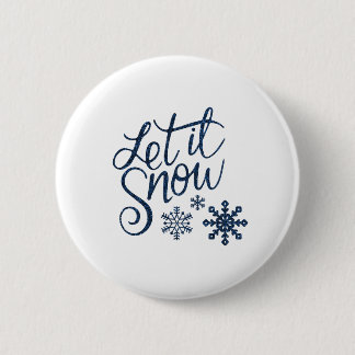 Badge Rond 5 Cm Neige