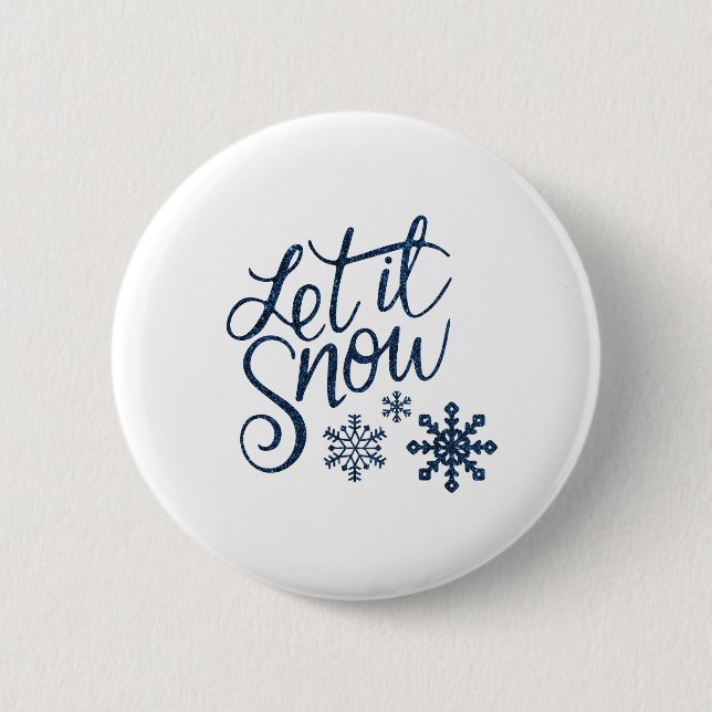 Badge Rond 5 Cm Neige (Devant)