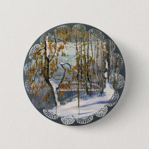 Badge Rond 5 Cm Neige
