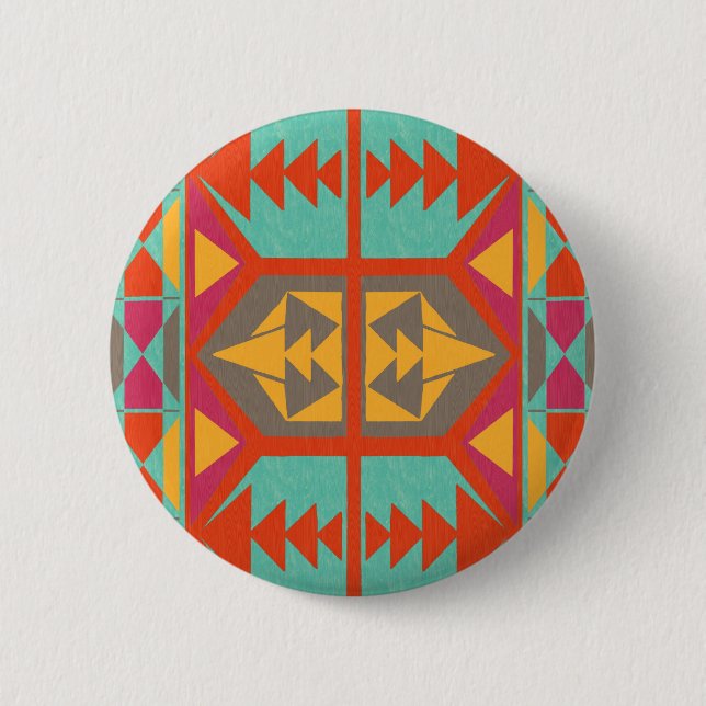 Badge Rond 5 Cm Néo- tribal indigène (Devant)