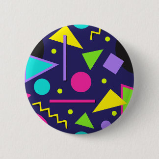 Badge Rond 5 Cm Neon Abstrait