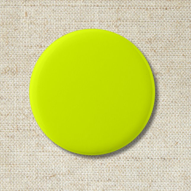 Badge Rond 5 Cm Neon Chartreuse couleur solide | Classique (Créateur téléchargé)