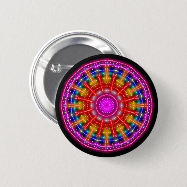 Badge Rond 5 Cm Neon Medallion (Devant & derrière)