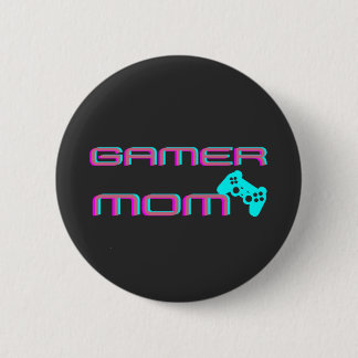 Badge Rond 5 Cm Neon Retro Gamer Mom