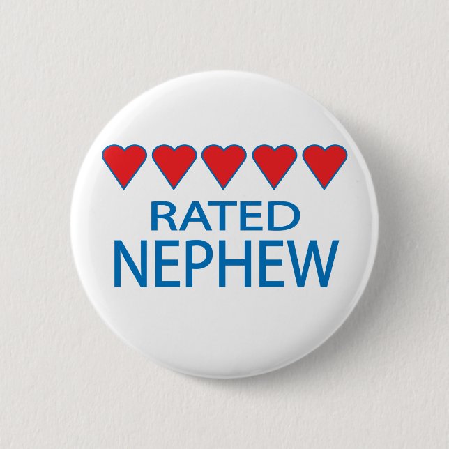 Badge Rond 5 Cm Nephew à cinq coeurs (Devant)