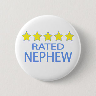 Badge Rond 5 Cm Nephew cinq étoiles