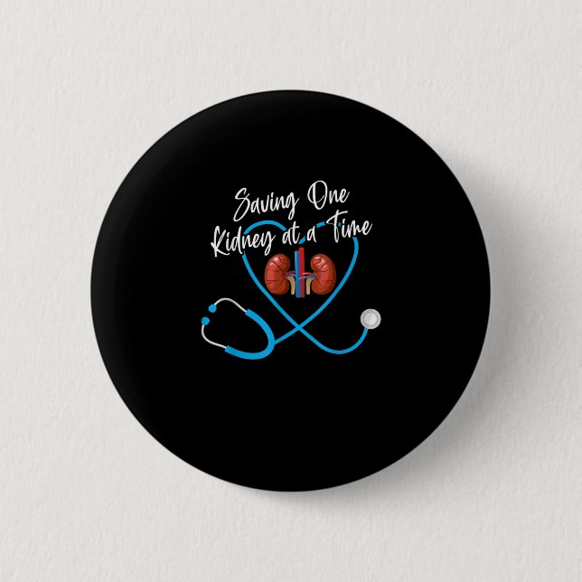 Badge Rond 5 Cm Néphrologie de l'infirmière dialyse Défaillance ré (Devant)