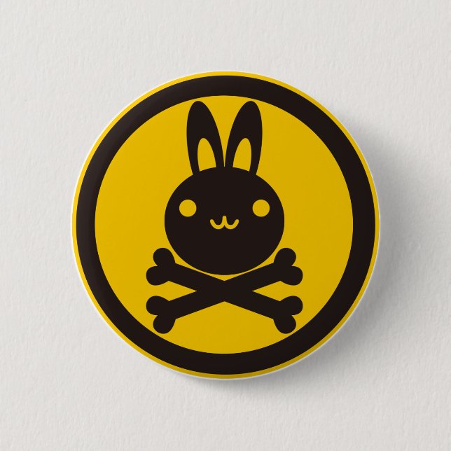 Badge Rond 5 Cm Nerf de boeuf (lapin) (Devant)