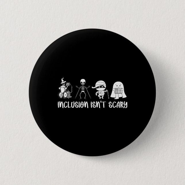 Badge Rond 5 Cm N'est pas effrayant professeur Skeleton Ghost mign (Devant)