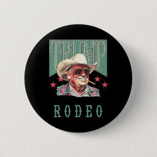 Badge Rond 5 Cm N'est pas mon premier rodéo Western Cowboy Funny T