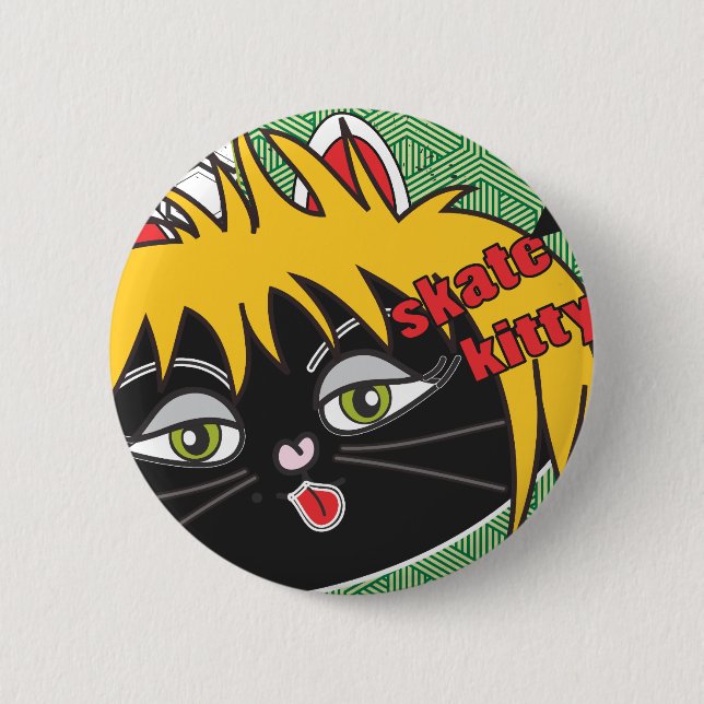 Badge Rond 5 Cm Nesta de Kitty de patin (Devant)