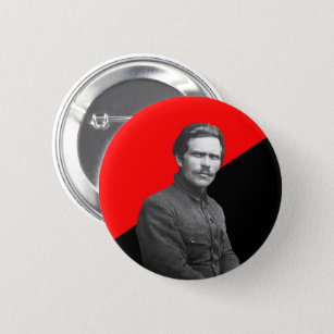 Badge Rond 5 Cm Nestor Makhno Anarcho-communiste