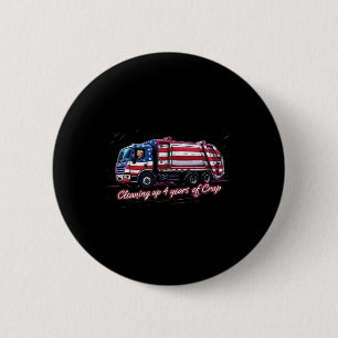 Badge Rond 5 Cm Nettoyage de 4 ans de merde Votez Trump 2024 Élect