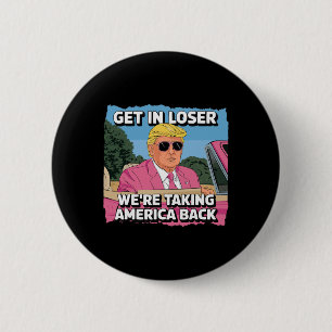 Badge Rond 5 Cm Nettoyage de Donald Trump partisan républicain de