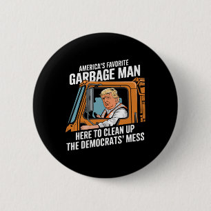 Badge Rond 5 Cm Nettoyage de Donald Trump partisan républicain de