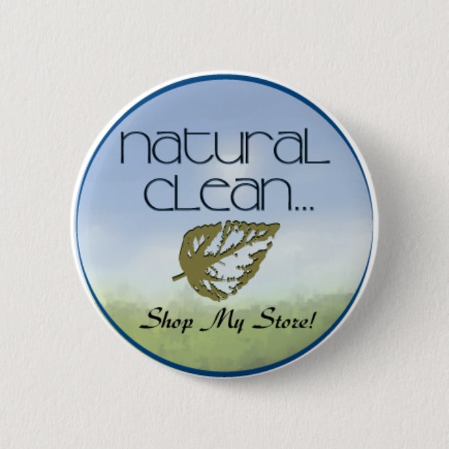 Badge Rond 5 Cm Nettoyage naturel (Devant)