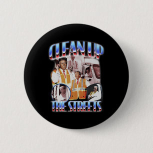 Badge Rond 5 Cm Nettoyer les rues Trump 2024 Élection Trump Gar
