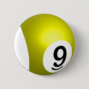 Badge Rond 5 Cm Neuf Bouton jaune Bal
