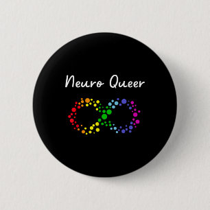 Badge Rond 5 Cm Neuro Queer ! Fierté LGBTQ Gay ! Neurodiversité Au