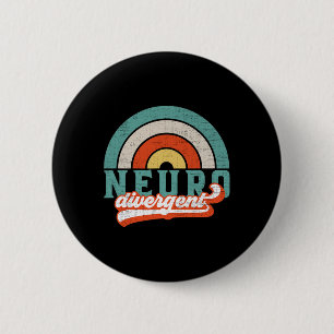 Badge Rond 5 Cm Neurodivergent Fierté Pour L'Autisme Adhd Et De Co
