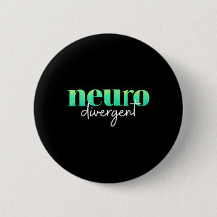 Badge Rond 5 Cm Neurodivergent Fierté Pour L'Autisme Adhd Et De Co