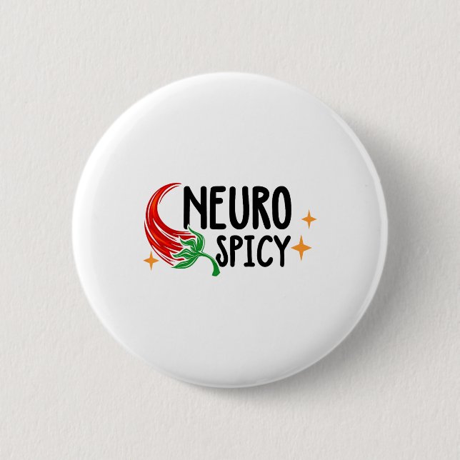 Badge Rond 5 Cm Neurodiversité Épicée Neuro - Adhd - Autisme (Devant)