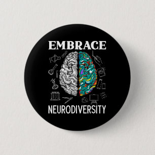 Badge Rond 5 Cm Neurodiversité et sensibilisation Santé mentale
