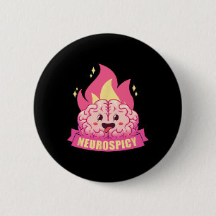 Badge Rond 5 Cm Neurodiversité Neuroépicée Adhd Asd Autisme Kawaii