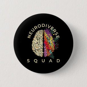 Badge Rond 5 Cm Neurodiversité Shirt Autisme Spectrum Asd Adhd