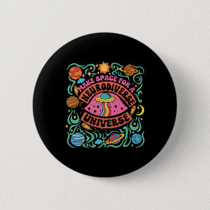 Badge Rond 5 Cm Neurodiversité Univers Enseignant de l'éducation s