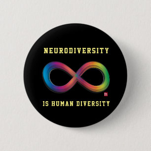 Badge Rond 5 Cm Neurodiversity est bouton humain de diversité