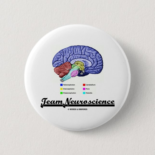 Badge Rond 5 Cm Neurologie d'équipe (attitude d'anatomie de (Devant)