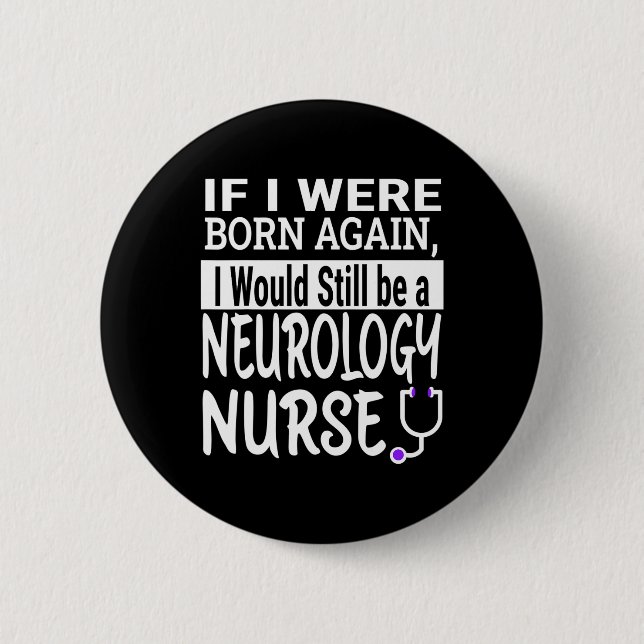 Badge Rond 5 Cm Neurologie Infirmière Funny Infirmière école &amp; (Devant)