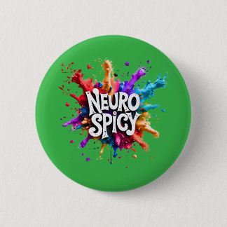 Badge Rond 5 Cm NEUROSPICY neurodiversity autism adhd dyslexia