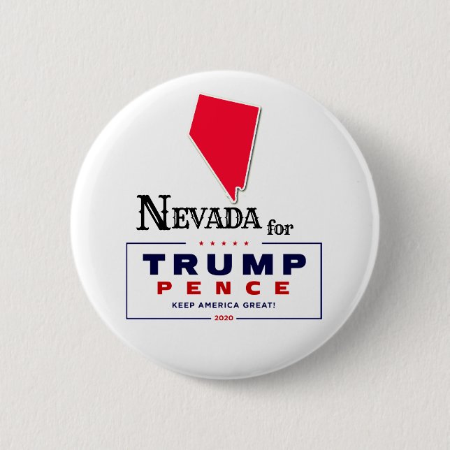 Badge Rond 5 Cm Nevada pour Trump Pence 2020 (Devant)