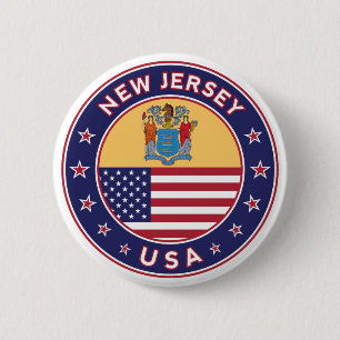 Badge Rond 5 Cm New Jersey