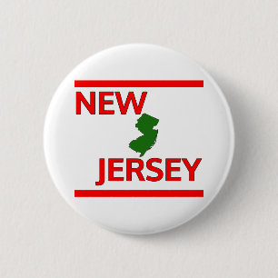 Badge Rond 5 Cm New Jersey avec plan d'état