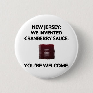 Badge Rond 5 Cm New Jersey : Nous avons inventé la sauce aux canne