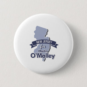Badge Rond 5 Cm New Jersey pour Martin O'Malley