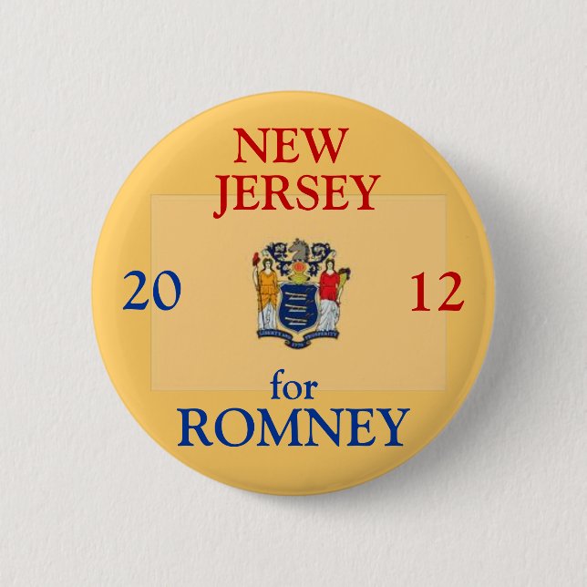 Badge Rond 5 Cm New Jersey pour Romney 2012 (Devant)