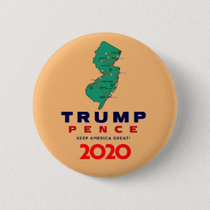 Badge Rond 5 Cm New Jersey pour Trump Pence 2020