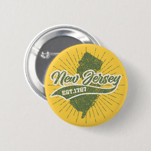Badge Rond 5 Cm New Jersey vintage