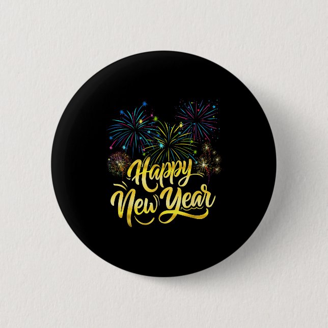 Badge Rond 5 Cm New Year Eve Party Supplies Nye 2026 Happy New Yea (Devant)